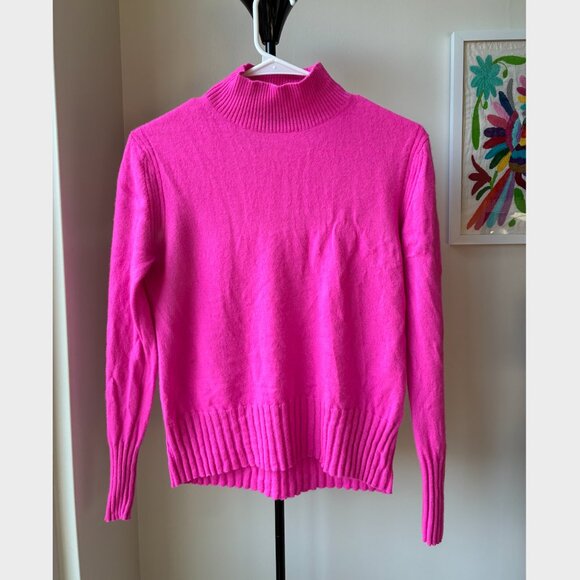 J. Crew Sweaters - J. Crew Pink Cashmere Mockneck Sweater - Size S